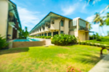Soyut bulanıklık ve seyahat ve tatil için otel ve tatil arka plan defocused