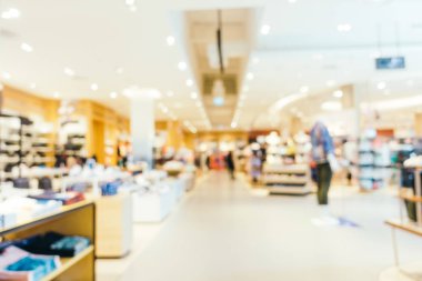 Bulanıklık bokeh ve ufuk alışveriş merkezi Mağazası iç arka planı için