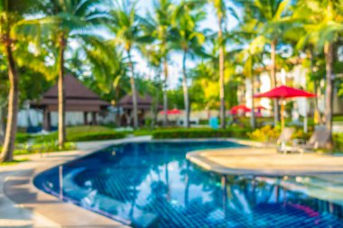 Soyut bulanıklık ve ufuk güzel açık yüzme havuzunda otel ve tatil seyahat ve tatil için