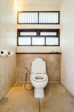 Beyaz kase koltuk dekorasyon banyo iç