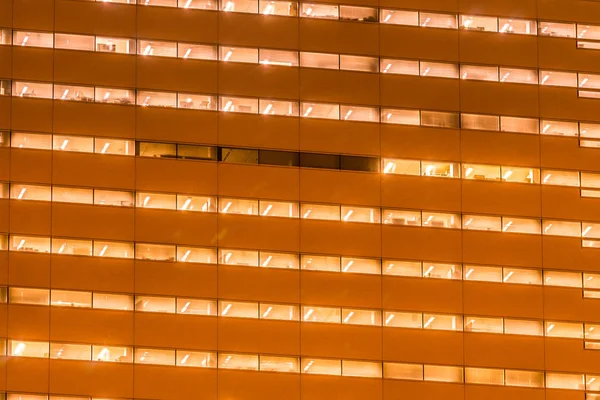 Beautiful Exterior Building Architecture Building Window Light Pattern Night — Stock Photo, Image