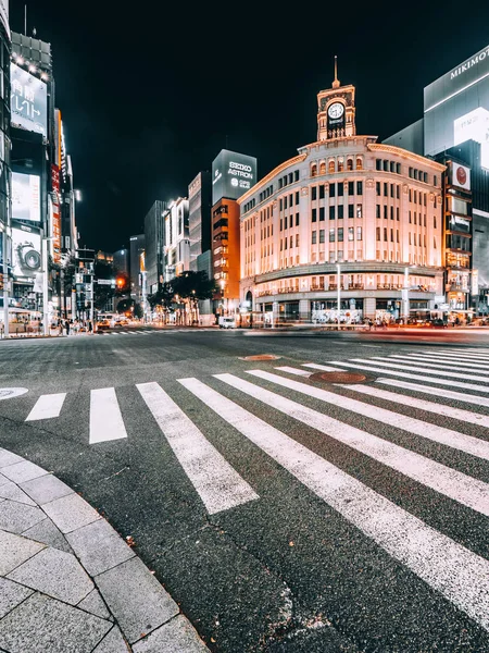 Tokyo Ginza Japón Ago 2018 Distrito Zona Ginza Lugar Popular —  Fotos de Stock