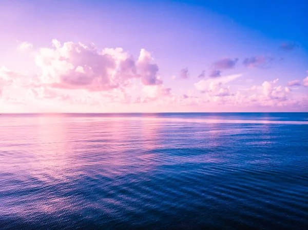 Schöne Luftaufnahme Von Strand Und Meer Oder Ozean Koh Samui — Stockfoto