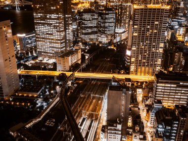 Güzel Mimarlık ve şehir tokyo Japonya geceleri