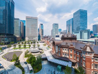 Mimari yapı ve tokyo İstasyonu tokyo şehir Japonya ile güzel cityscape