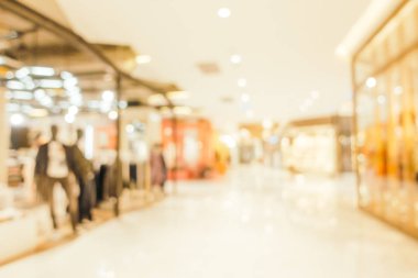 Arkaplan için mağaza içindeki soyut bulanıklık ve odaklanmış alışveriş merkezleri