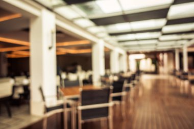 Soyut bulanıklık ve ufuk restoran ve kafe iç arka planı için