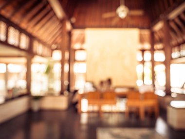 Soyut bulanıklık ve ufuk açık büfe restoran ve kafe Cafe iç arka planı için