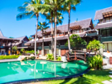 Soyut bulanıklık ve seyahat ve tatil için otel ve tatil arka plan defocused