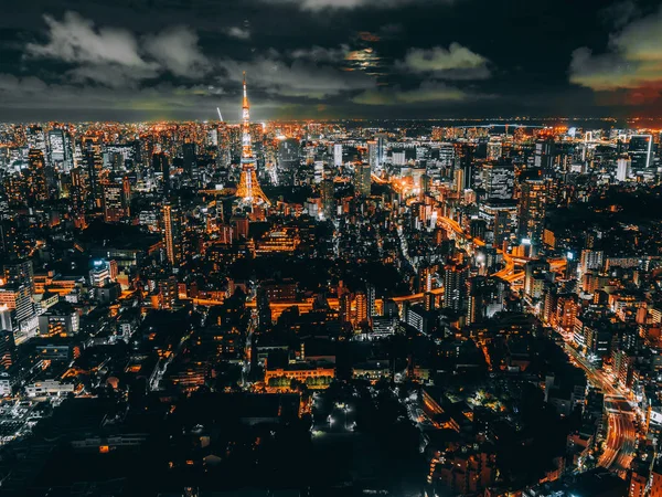 Hermosa Ciudad Con Arquitectura Edificio Paisaje Urbano Tokio Japón Por — Foto de Stock