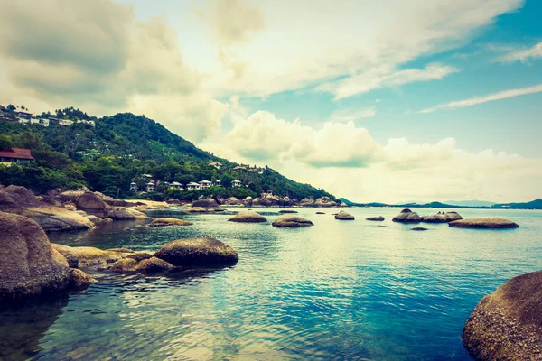 Güzel hava görünümünü deniz okyanus tatil ve Seyahat Tayland samui adasında