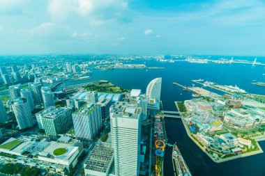 Güzel dış yapı ve Mimarlık Yokohama şehir manzarası Japonya