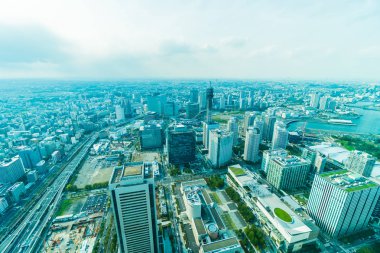 Güzel dış yapı ve Mimarlık Yokohama şehir manzarası Japonya