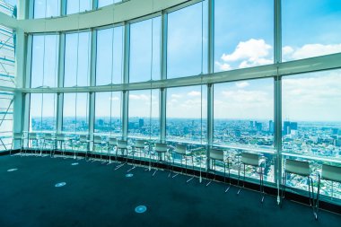 Tokyo şehri manzaralı Roppongi Gözlem Kulesi