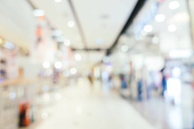 Arkaplan için mağaza içi soyut bulanıklık ve odaklanmış alışveriş merkezi
