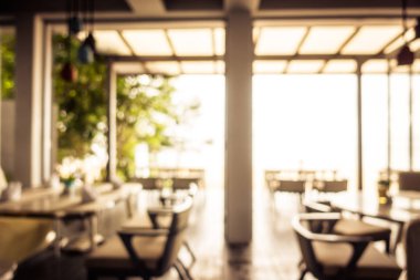 Soyut bulanıklık ve ufuk restoran ve kafe iç arka planı için
