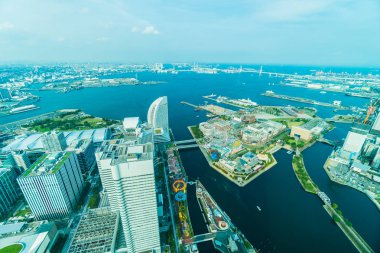 Güzel dış yapı ve Mimarlık Yokohama şehir manzarası Japonya