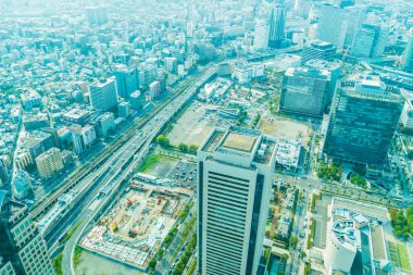 Güzel dış yapı ve Mimarlık Yokohama şehir manzarası Japonya