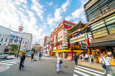 Yokohama Japonya 26 Temmuz 2018: China town bir popüler yerdir için zevk yokohama CITY Japonya Çin yemeği restoranda
