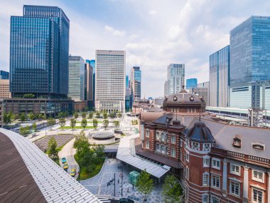 Mimari yapı ve tokyo İstasyonu tokyo şehir Japonya ile güzel cityscape