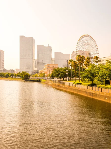 Vacker Byggnad Arkitekturen Yokohama Skyline City Japan — Stockfoto