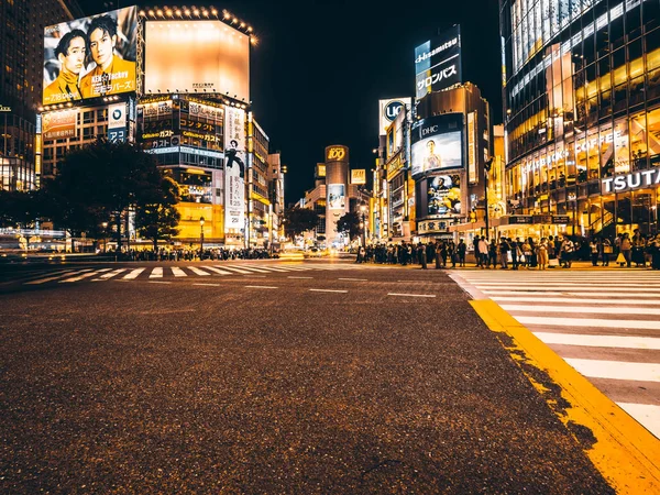 Шибуя Токио Япан Июля 2018 Года Пешеходы Ходят Району Сибуя — стоковое фото