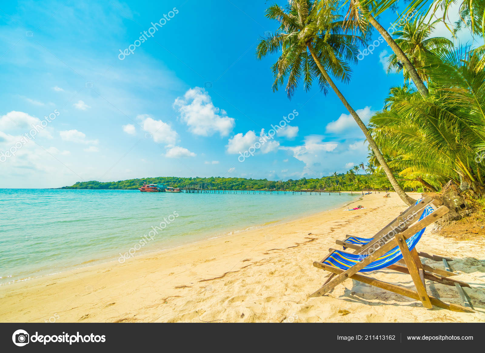 Chair Beautiful Tropical Beach Sea Coconut Palm Tree Paradise Island Stock Photo Image By C Mrsiraphol Chair Beautiful Tropical Beach Sea Coconut Palm Tree Paradise Island Stock Photo Image By C Mrsiraphol