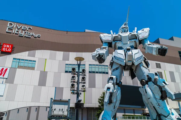 Tokyo Japan Ago 2018 Belo Giant Unicorn Gundam Modelo Estátua — Fotografia de Stock