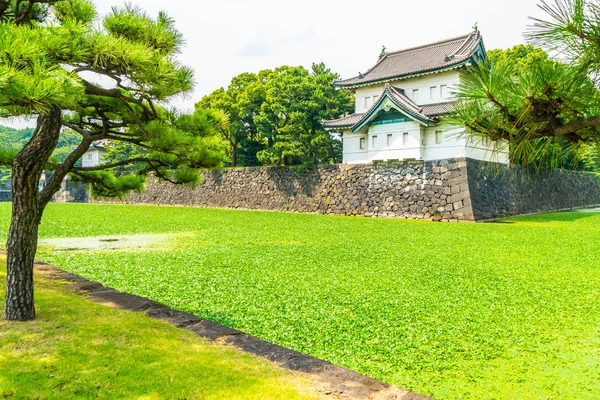 Belle Ancienne Architecture Palais Impérial Château Avec Douves Pont Tokyo — Photo