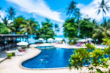 Bulanıklık ve lüks otel ufuk açık yüzme havuzunda soyut ve tatil seyahat ve tatil için tatil