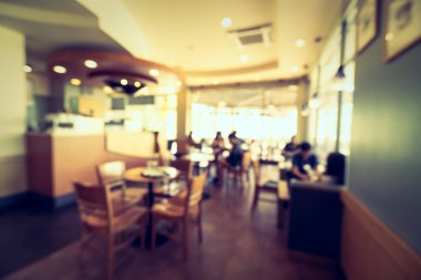 Arka plan için soyut bulanık restoran ve kafenin içi