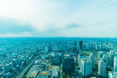 Güzel dış yapı ve Mimarlık Yokohama şehir manzarası Japonya