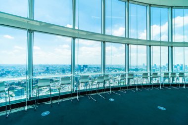 Tokyo şehri manzaralı Roppongi Gözlem Kulesi