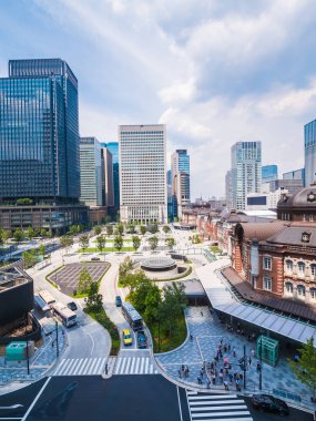 Mimari yapı ve tokyo İstasyonu tokyo şehir Japonya ile güzel cityscape