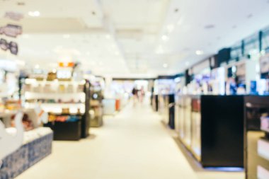 Bulanıklık bokeh ve ufuk alışveriş merkezi Mağazası iç arka planı için