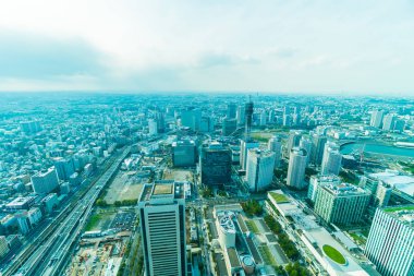 Güzel dış yapı ve Mimarlık Yokohama şehir manzarası Japonya