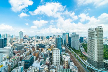 Tokyo şehir manzarası Japonya bina güzel mimari