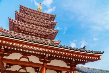 Güzel mimari Sensoji Tapınağı inşa ünlü ziyaret asakusa alan tokyo Japonya için yerdir