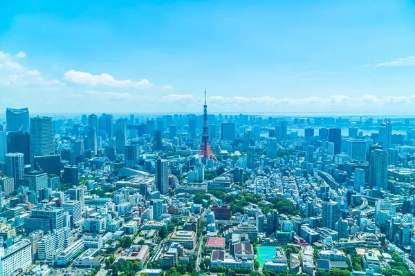 Vacker Arkitektur Bygga Tokyo Stad Med Tokyo Tower Blå Himmel — Stockfoto