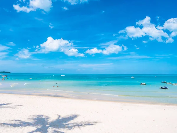 Beautiful Tropical Beach Sea Ocean Travel Vacation Copy Space — Stock Photo, Image