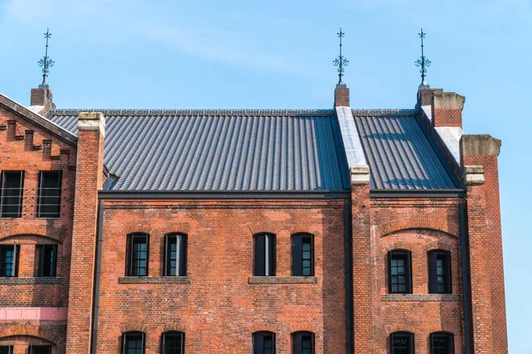 Schöne Außengebäude Und Architektur Der Backstein Lagerhaus Yokohama Stadt Japan — Stockfoto