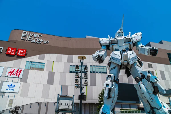 Tokyo Japan Ago 2018 Belo Giant Unicorn Gundam Modelo Estátua — Fotografia de Stock