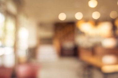 Soyut bulanıklık ve ufuk restoran ve kafe iç arka plan - Vintage filtre için