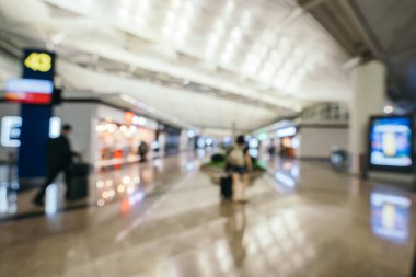 Soyut bulanıklık ve arka plan için Havaalanı terminal iç defocused