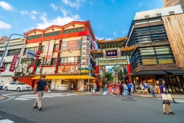 Yokohama Japonya 26 Temmuz 2018: China town bir popüler yerdir için zevk yokohama CITY Japonya Çin yemeği restoranda