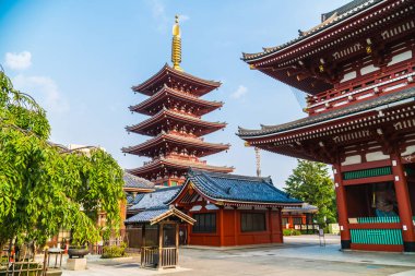 Güzel mimari Sensoji Tapınağı inşa ünlü ziyaret asakusa alan tokyo Japonya için yerdir