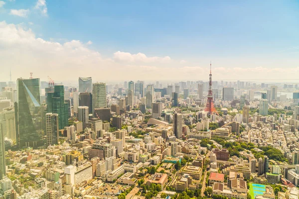 Piękna Architektura Budynek Miasta Tokio Tokio Wieża Niebieski Niebo Japonii — Zdjęcie stockowe