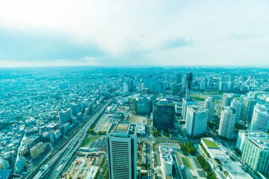 Güzel dış yapı ve Mimarlık Yokohama şehir manzarası Japonya