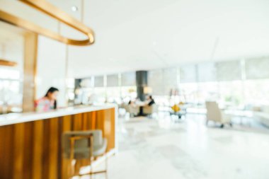 Soyut bulanıklık ve ufuk lobi ve arka plan için otel iç