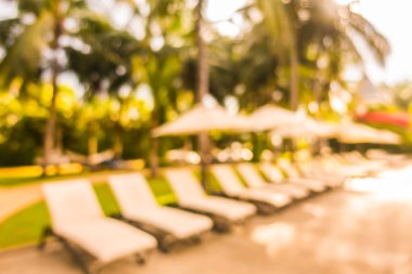 Soyut bulanıklık ve ufuk güzel açık yüzme havuzunda otel ve tatil seyahat ve tatil için